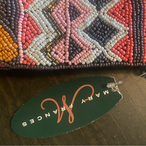 New Mary Frances Beaded Crossbody/Clutch Flap Bag